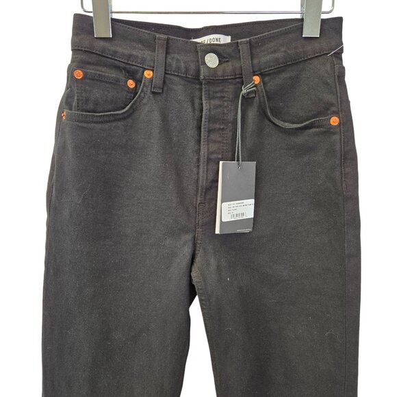 NWT Re/Done 70's High Rise Skinny Hidden Button Fly Boot Jeans Size 26 - Picture 6 of 9